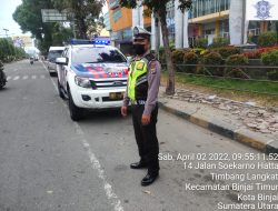 Satuan Lalu Lintas Polres Binjai Dalam Rangka Giat Rutin Yang Ditingkatkan Tahun 2022