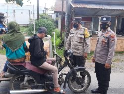 Polsek Binjai Laksanakan Public Address Imbauan Masyarakat terkait Penanganan Covid-19