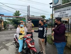Gelar Ops Yustisi Depan Mako Polsek Bagikan Masker Gratis