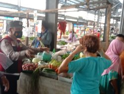 Operasi Yustisi Pagi Polsek Binjai Utara Sasar Pajak Pagi Kebun Lada Pastikan Warga Patuh Prokes