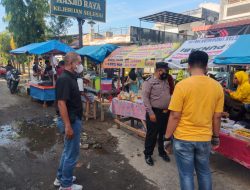 Polsek Selesai Patroli Rutin Sore Gabungan Unit Satker Imbau Ke Warga Pakai Masker
