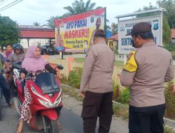 Operasi Yustisi Rutin Minggu Pagi Depan Mako Polsek Selesai Ingatkan Warga Pakai Masker