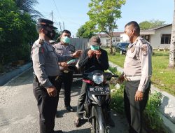 Cegah Penyebaran Covid-19||Polsek Binjai Utara Lakukan Operasi Yustisi Bagikan Masker dan Edukasi Prokes