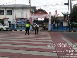 Ciptakan Kamseltibcar Lalu Lintas Pos Padat Pagi Sat Lantas Polres Binjai