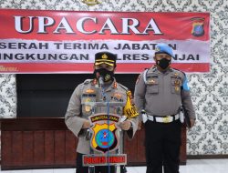 KAPOLRES BINJAI PIMPIN SERTIJAB KASAT SAMAPTA, KASAT LANTAS, KASAT NARKOBA DAN KAPOLSEK SELESAI