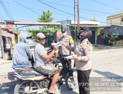 Dengan Tegas Namun Tetap Humanis, Polsek Binjai Barat Gelar Operasi Yustisi Ingat kan Warganya Pakai Masker