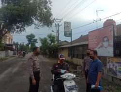 Yustisi Pagi Polsek Binjai Barat Bagi Masker Gratis Ke Warga