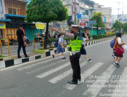 Pos Padat Pagi Sat Lantas Polres Binjai Wujudkan Pelayanan Prima