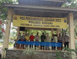 LIBUR LEBARAN, POS PAM VI POLSEK SEI BINGAI PATROLI KE TEMPAT WISATA