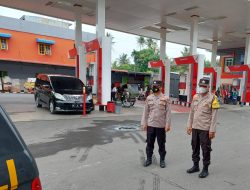 Unit Intelkam Polsek binjai Timur Monitoring Ketersediaan Bbm Di Spbu