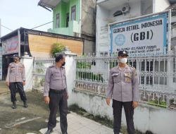 Ciptakan Keamanan Yang Kondusif, Personil Polres Binjai Dan Polsek Jajaran Rutin Pam Gereja Setiap Hari Minggu