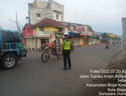 Pengaturan Lalin Pagi Sat Lantas Polres Binjai Wujudkan Pelayanan Prima