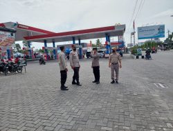 Polsek binjai Timur Monitoring Ketersediaan Bbm Di Spbu