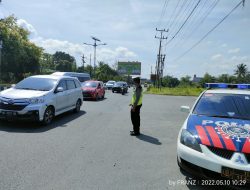 Sat Lantas Polres Binjai Laksanakan Giat KRYD dan Live Report Arus Lalin  Tol Binjai-Medan