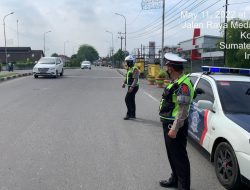 Sat Lantas Polres Binjai Laksanakan Giat KRYD dan Live Report Arus Lalin Wilkum Polres Binjai