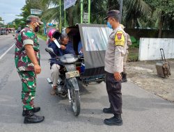 Gelar Operasi Yustisi Polsek Binjai Timur dengan Instansi Terkait Tertibkan Pelanggar Protokol Kesehatan
