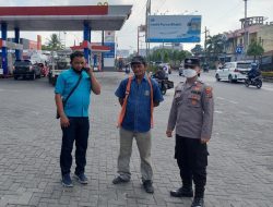 Melalui Unit Intelkam Monitoring Ketersediaan Bbm Di Spbu Wilkum Polsek Binjai Timur