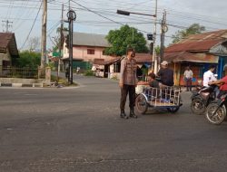 Personil Unit Gabungan Polsek Binjai TimurJaga Kamseltibcar Melalui Pos Padat Pagi