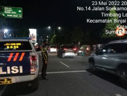 Antisipasi Ancaman Gangguan 3C Sat Lantas Polres Binjai Laksanakan Blue Light Patrol