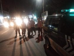Cegah Pelaku Kejahatan 3C Melalui Patroli Blue Light Rutin Dan Bagikan Masker Wilkum  Polsek Binjai Kota
