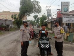 Operasi Yustisi Depan Mako Polsek Binjai Utara Ingatkan Penggemudi Patuhi Prokes
