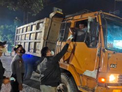 Operasi yustisi Bagikan masker malam hari polsek Binjai Barat polres Binjai