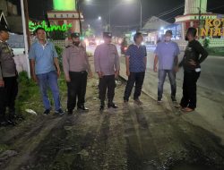 Cipta Kondisi Aman Kondusif Dan Berikan Imbauan Petugas Patroli Malam Polsek Binjai Barat