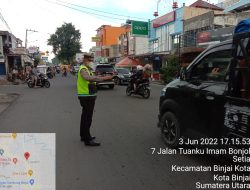 Jaga Kamseltibcar Aman Kondusif Pos Padat Sore Hari Hadir Sat Lantas Polres Binjai Sebagai Bentuk Pelayanan Prima