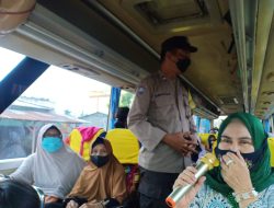 Gelar operasi yustisi Pagi Polsek Binjai Barat Ingatkan Pengguna Jalan Patuhi Protokol Kesehatan
