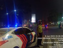 Blue Light Patrol R-4 Dan Public Addres Sat Lantas Polres Binjai