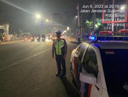 Sat Lantas Polres Binjai Laksanakan Kegiatan Kryd Dan Patroli Blue Light Di Wilayah Hukum Polres Binjai