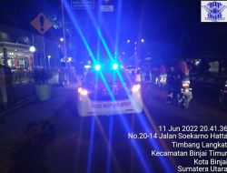 Sat Lantas Polres Binjai Laksanakan Kegiatan Kryd Dan Patroli Blue Light Cipta Kondisi Kewilayahan
