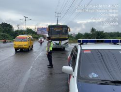 Sat Lantas Polres Binjai Laksanakan Kegiatan Kryd Dan Patroli R-4 Antisipasi Kemacetan Pagi Hari