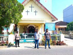 Personil Polres Binjai dan Polsek Jajaran Rutin Pam Gereja Setiap Hari Minggu
