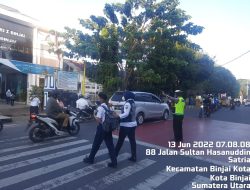 Pelayanan Prima Melalui Pos Padat Pagi Rutinitas Sat Lantas Polres Binjai