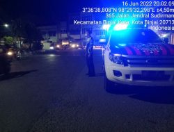Sat Lantas Polres Binjai Patroli Blue Light R-4 Cipta Kondisi Aman Kondusif