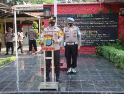 Waka Polres Binjai Pimpin Apel Pergeseran Pasukan Dalam Rangka Pilkades Serentak Kabupaten Langkat 2022