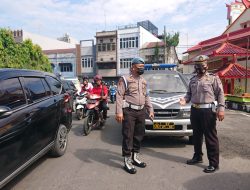 Public Speaking Himbauan Prokes Polsek Binjai Kota Dan Lakukan Patroli Cipta Kondisi Aman Dan Kondusif