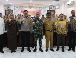 POLRES BINJAI LAKSANAKAN RAKOR BERSAMA FORKOPIMDA BENTUK POS  KAMPUNG BERSIH NARKOBA
