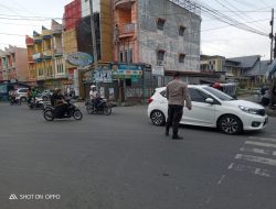 Jaga Kamseltibcar Pagi Ini Unit Gabungan Polsek Binjai Selatan Lakukan Pos Padat Pagi