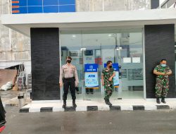 Pastikan Keamanan Nasabah Dalam Bertransaksi Melalui Pam Obvit Samapta Polres Binjai Lakukan Pam Melekat