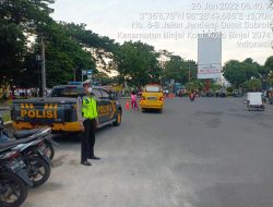 Personel Satlantas Polres Binjai Pam Car Free Day Di Jantung Kota Binjai