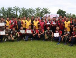 SAMBUT HARI BHAYANGKARA KE-76 POLRES BINJAI LAKSANAKAN OLAH RAGA BERSAMA FORKOPIMDA