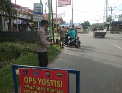 Polsek Binjai Timur Gelar Operasi Yustisi Pagi Ingatkan Warga Pengguna Jalan Protokol Kesehatan