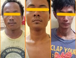 POLSEK BINJAI TIMUR POLRES BINJAI AMANKAN 3 ORANG PELAKU  PENCURIAN TIANG BESI WIFI MILIK PT. TELKOM