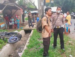 TIDAK BISA KUASAI KENDERAAN, SEORANG REMAJA TABRAK TIANG LISTRIK