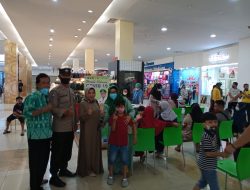 BHABINKAMTIBMAS MONITORING PELAKSANAAN VAKSINNASI COVID-19 DI BSM SUPERMALL