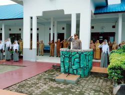 AMBIL APEL PAGI DI SMA NEG 1 KEC. BINJAI || KAPOLSEK BINJAI BERIKAN HIMBAUAN KAMTIBMAS