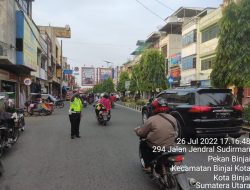 Bentuk Pelayanan Prima Pos Padat Sore Hari Sat Lantas Polres Binjai