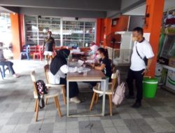 Polsek Binjai Kota Melalui Unit Intelkam Monitoring Pelaksanaan Vaksinasi Di Supermarket Asia King
